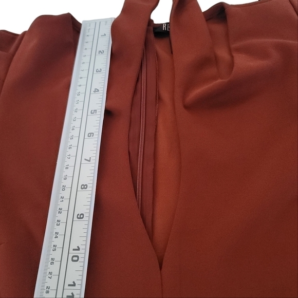 Revamped ruffled peplum skinny brown two piece women jumpsuit US L never worn - Picture 5 of 13